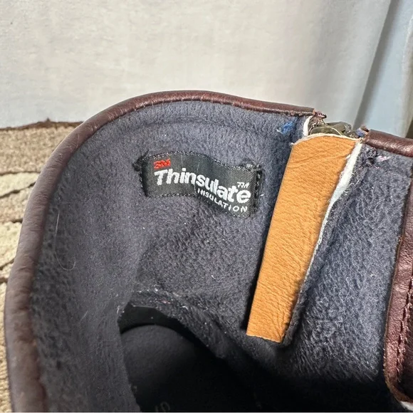 Sperry Brown Blue Duck Boots leather winter rain insulated lace up bootie ankle - Picture 4 of 14